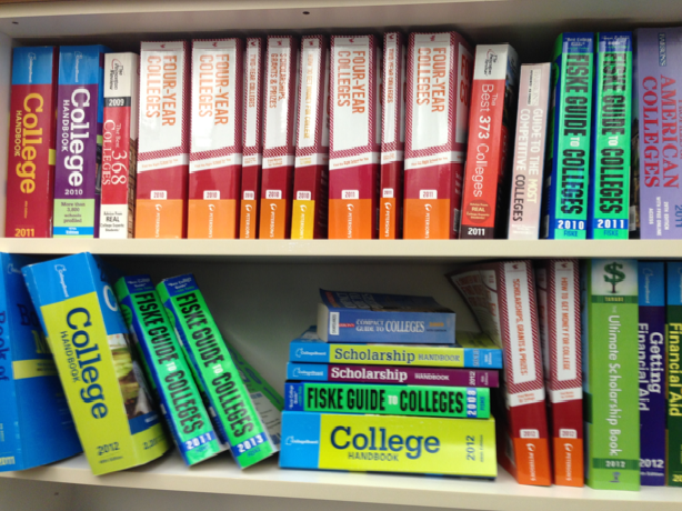 The college counseling office houses countless resources for juniors and seniors alike.  
Photo Credit: Grace Cleland  

