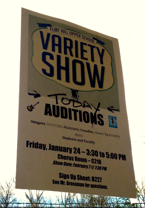 Variety Show Auditions announcements were posted throughout the school
photo by Hailey Scherer