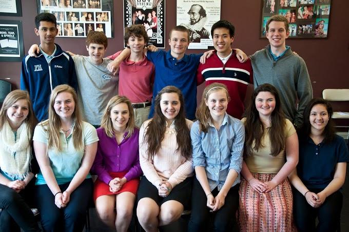 The spring cast poses for a picture. 