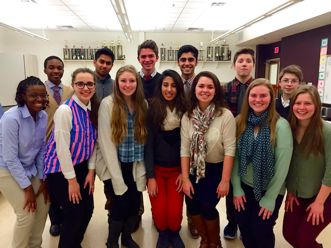 This year's Major Minors take a break from rehearsing to pose for a group picture. 