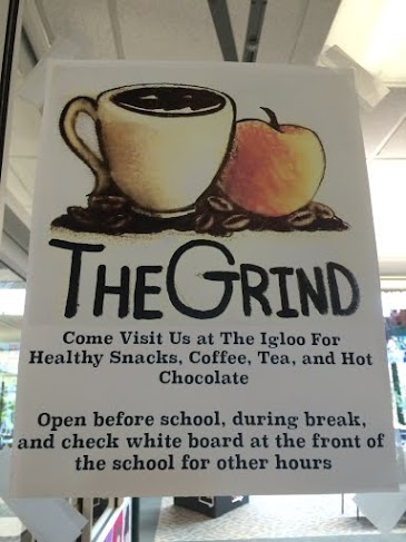The Grind, whose poster is pictured here, just recently opened on campus.