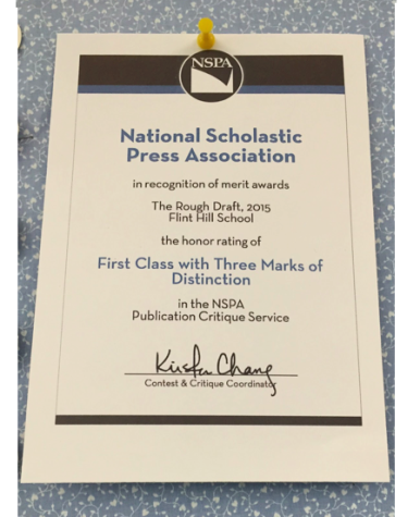 Far from a “Rough Draft,” Flint Hill’s literary magazine wins national award