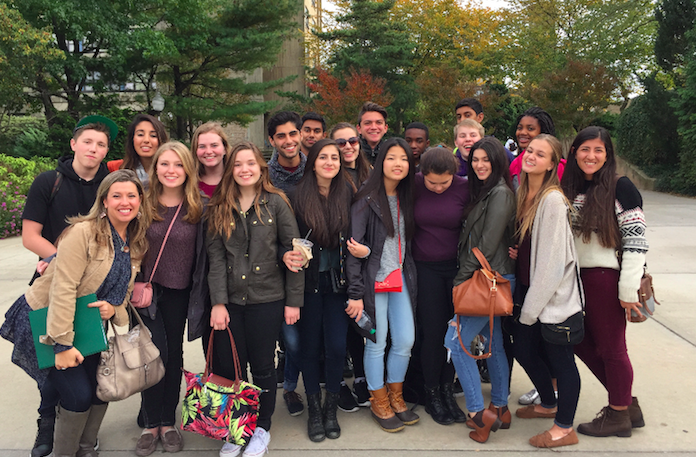 Majors Minors, featured here at Hofstra University, visited New York City to workshop with various a capella groups. 