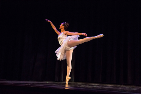 Senior Maggie Farace dances the part of the Snow Queen.