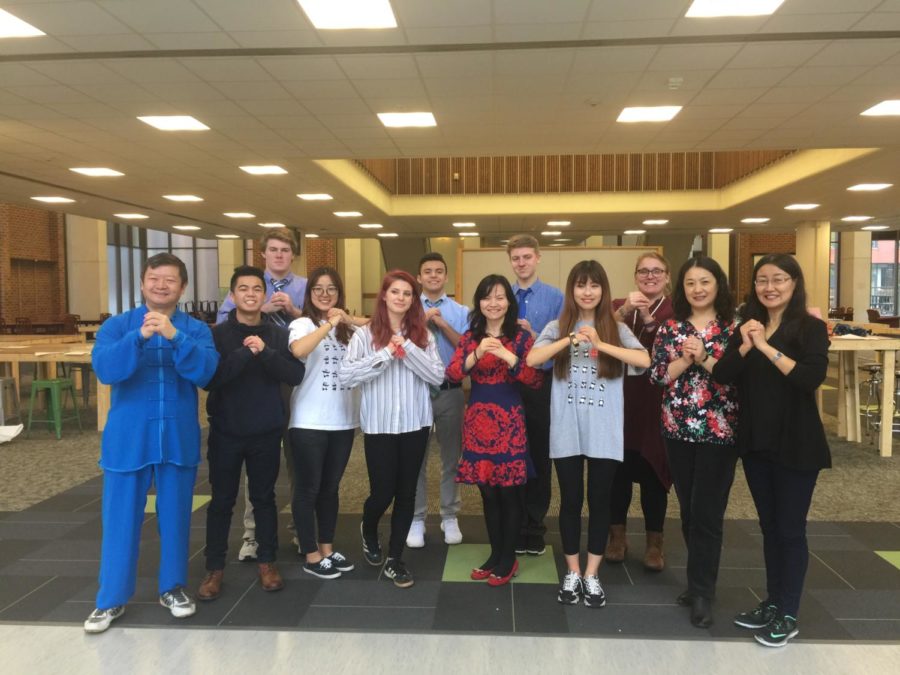 Chinese language students take a field trip on Chinese New Year to the Confucious Institute at George Mason University to learn about Chinese customs and culture. 