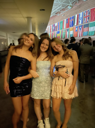 Students pose at the Homecoming dance.